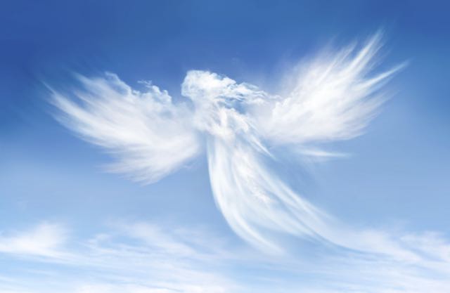 Angel made of clouds