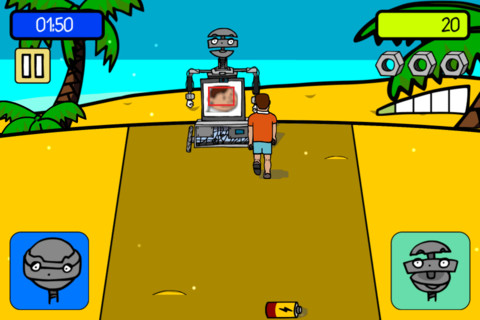 A screenshot of Robot Road Run