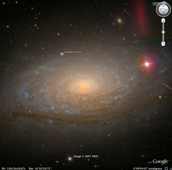 the Sunflower Galaxy in Sky for Google Earth