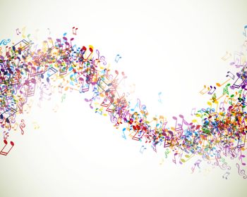 A swirl of musical notes: copyright istock.com 27180428