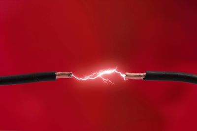 Electricity jumping Across broken wire: From www.istockphoto.com