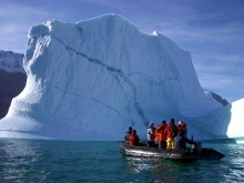 ice bergs and scientists