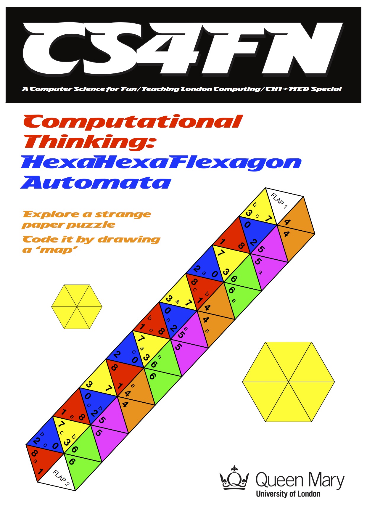 The cover of the hexahexaflexagon booklet
