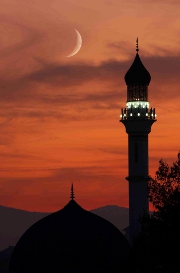 A Mosque and moon