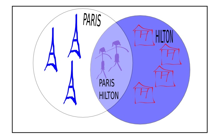 A Venn diagram of Paris Hilton: NOT Hilton!