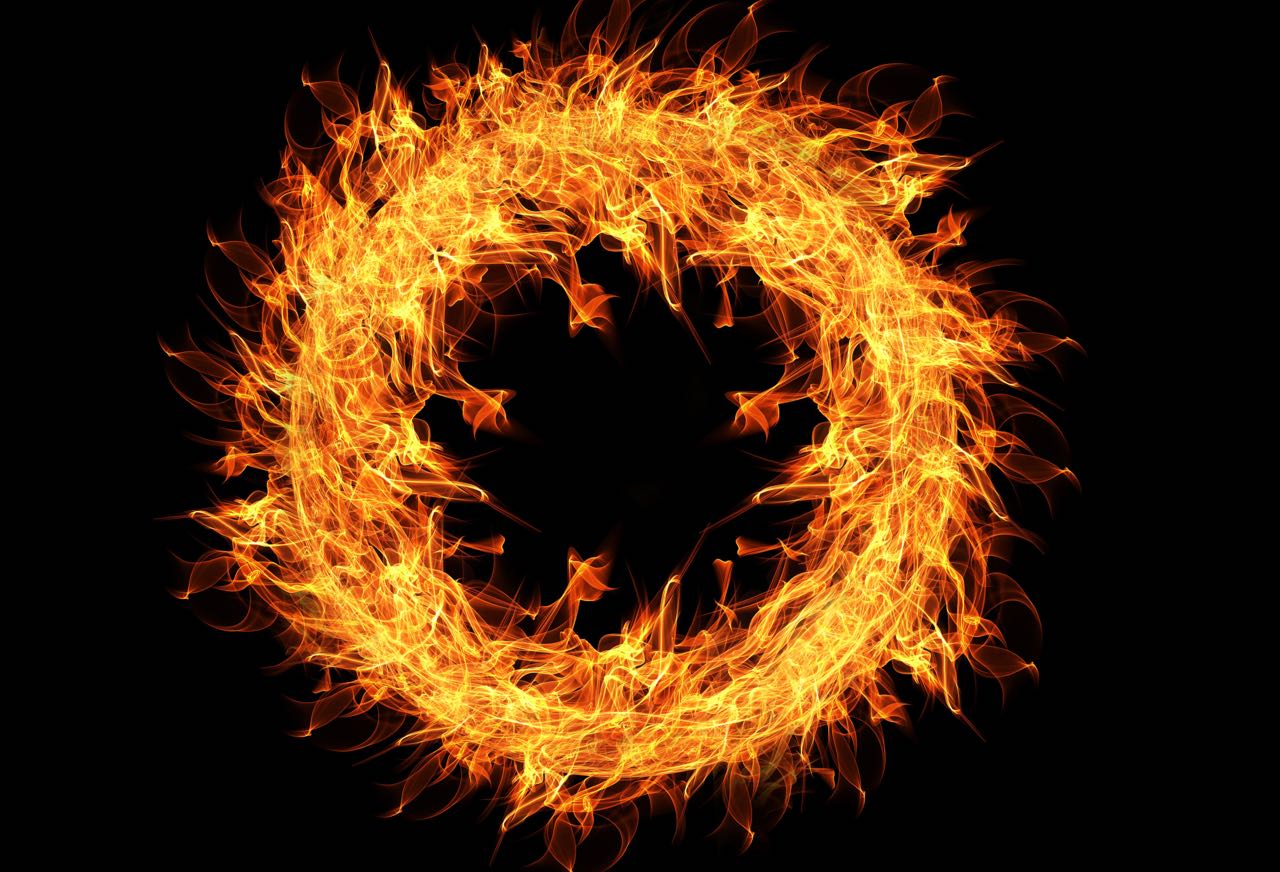 A ring of fire : Image from pixabay.com REF 1073217