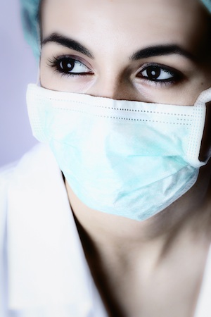 a doctor wearing a surgical mask