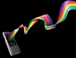 Rainbow from a phone