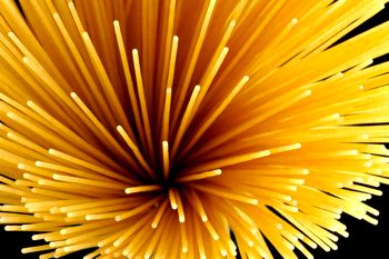 Spaghetti that looks like optical fibre