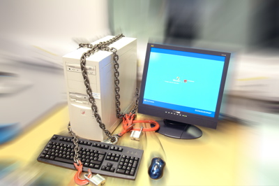 a chained computer