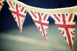 Some bunting with the Union Jack on it